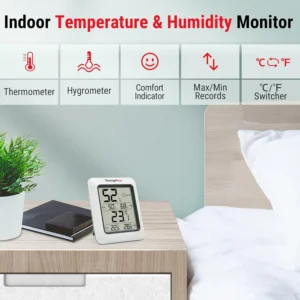 TempPro TP50 Digital Hygrometer indoor thermometer and humidity monitor