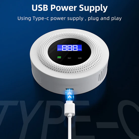 smart gas leak detector tuya wifi LPG natural gas alarm system