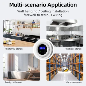 tuya smart gas alarm sensor kitchen safety device wifi connected