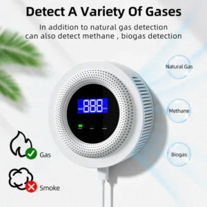 smart home gas detector wifi safety sensor tuya smart life app