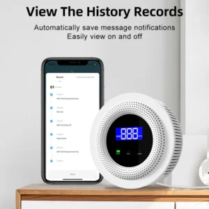 smart gas sensor wall mounted installation tuya safety device
