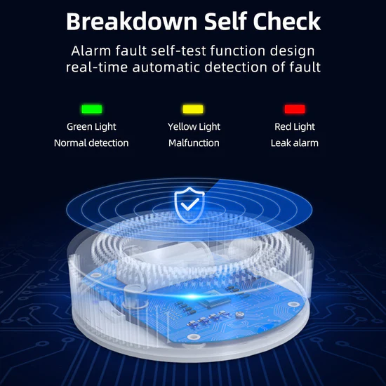 iot smart gas detector tuya wifi combustible gas leak safety sensor