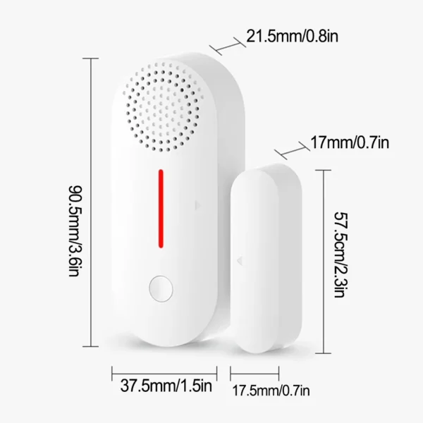 Smart door and window alarms with instant chimes