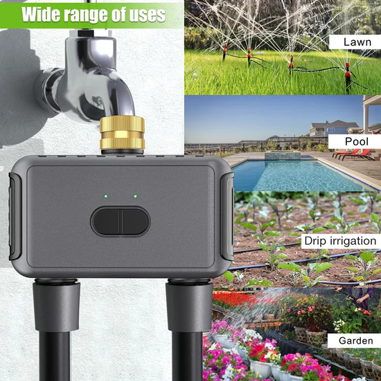 Smart irrigation timer WiFi dual outlet SGW08WF garden watering system