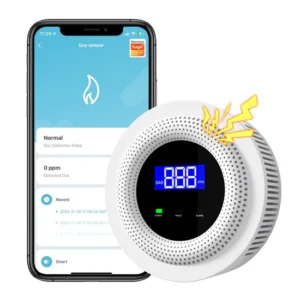 tuya smart wifi gas sensor natural gas leak detector alarm smart home safety device