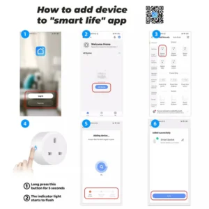 uk plug smart socket tuya 20A high power electrical device control