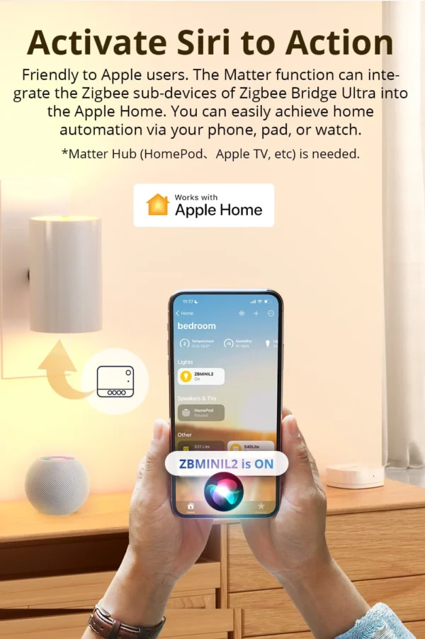 Motion and door sensors connected to SONOFF Zigbee Bridge Ultra